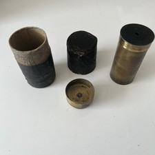 Antique Pocket Microscope in Original Black Paste Board Case Painted Black