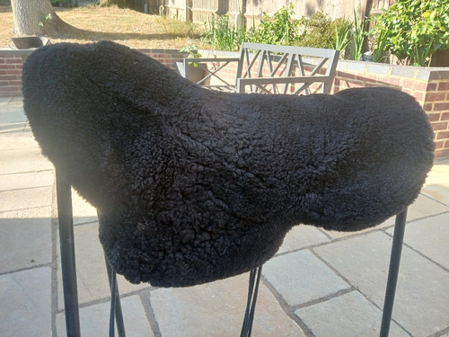 Sheepskin saddle seat saver - sheepskin,