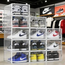 12x White Plastic Shoe Storage