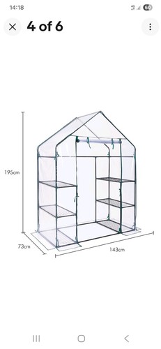 Vonhaus walk greenhouse pvc - greenhouse,