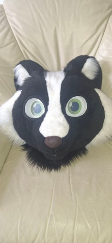 Skunk fursuit head furry - skunk,