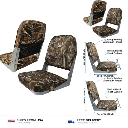 Folding boat seats padded camo - folding,