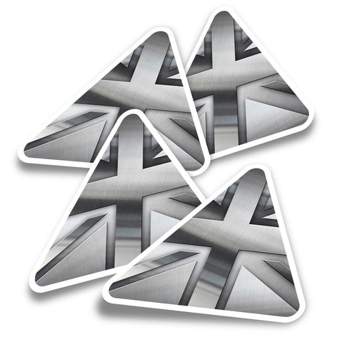 Triangle stickers silver - 4x,