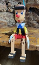 Hand Made Painted Pinocchio Wooden Artisan Mobile XLarge Size 50 cm Home Decor