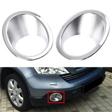 2x Front Fog Lights Lamp Cover Trim For Honda CRV CR-V 2007-2009 Chrome