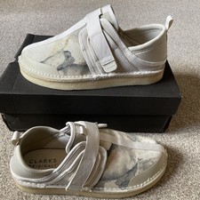 Clarks Originals Men’s TREK TAIYO Off White Camo Suede Shoes Size UK 10 