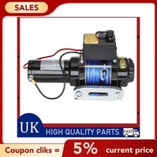 Gearzaar Electric Winch For Garage 2041KG/4500LB Synthetic Rope Workshop 12V