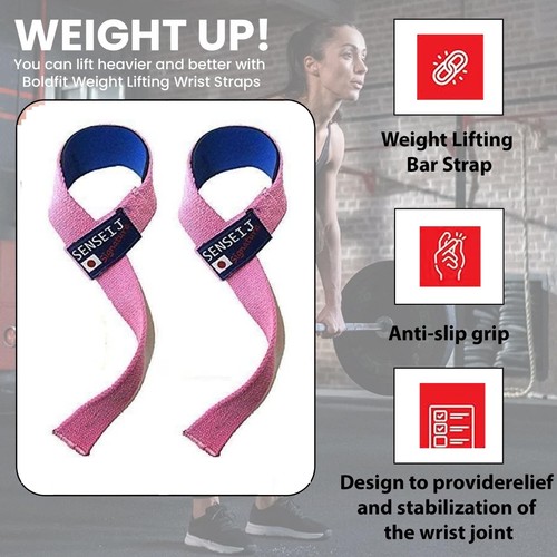 Pink weight lifting - pink, straps