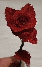 Red Linen Rose Flower 4th