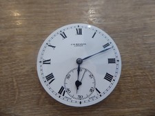 GOOD ANTIQUE GENTS J.W. BENSON POCKET WATCH MOVEMENT WORKING