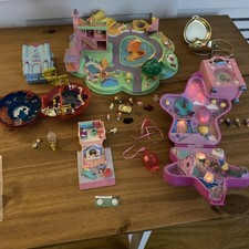 Polly Pocket Bluebird Toys 1990’s Joblot Bundle incl Clock Starshine Mansion etc