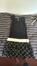 Vintage 1960s Marlborough Mini Dress Black And White Made In UK Size Small