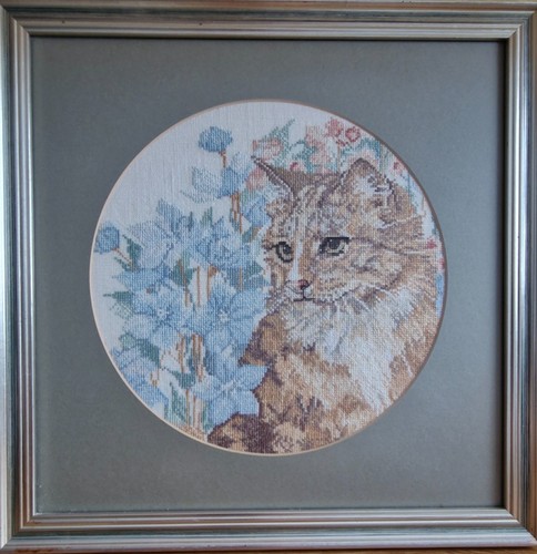 Vtg framed counted cross - vtg,