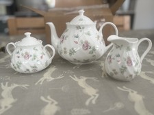 Wedgwood ROSEHIP  Teapot, Covered Sugar Bowl & Milk Jug 