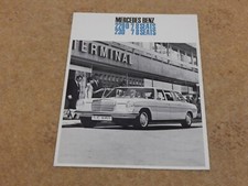 MERCEDES BENZ 220D 230 Limousine 7/8 seat UK Brochure - November 1971