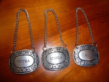 DECANTER LABEL SET OF 3:-