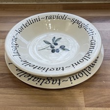 Creative Tableware Italian Dinner Plate & Pasta Bowl - Script