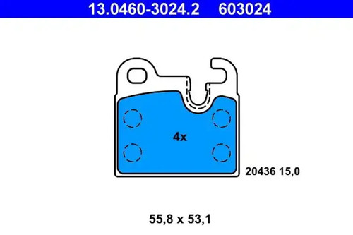 Brake pads 0460 3024 ate - pads, 13.0460-3024.2
