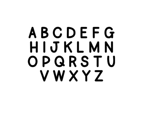 Vinyl decal alphabet - vinyl,