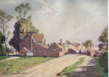 Long Melford - Suffolk - Antique Print 1921
