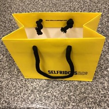 Selfridges Small Yellow Gift Bag Size 15x12.5x8cm Approximately New