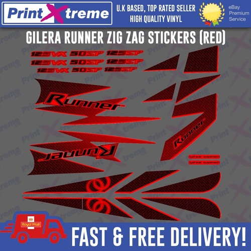 Gilera runner zig zag stickers - gilera,