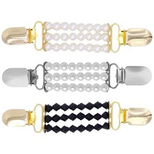 Sophisticated Women Pearls Sweater Clip Cardigan Clip for Various Wardrobe