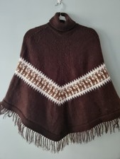 Brown Knitted Fringed Polo
