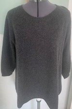 POETRY. grey, button back ,cashmere,Jumper sz 14 in vgc