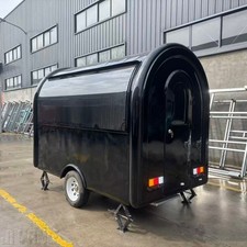 Black retro food trailer - retro,