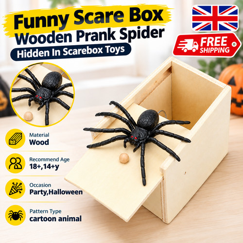 New funny scare box wooden - new,