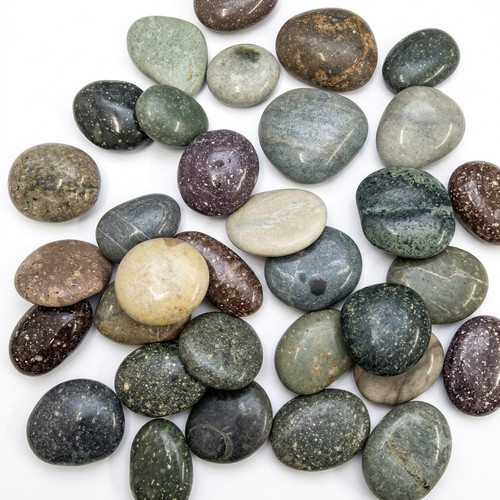 Multi polished stones 5cm - polished, 3-5cm