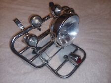 VESPA PX PK LARGE FRAME CHROME MOD STYLE FRONT RACK CARRIER WITH LIGHTS USED