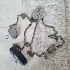 CHATELAINE 19th Century Steel