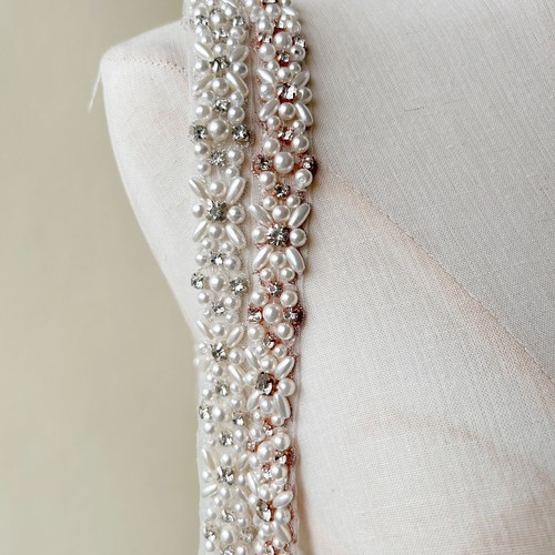 Beaded crystal applique iron - crystal,