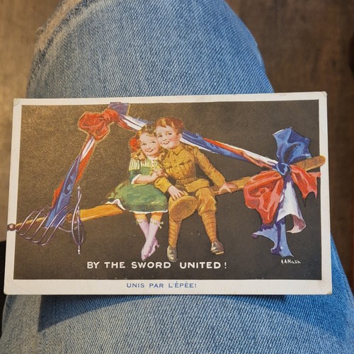 Ww1 patriotic postcards - postcards, flags