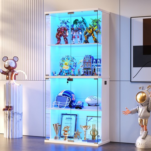 Tier glass display cabinet - 4-tier,