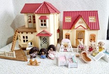 SYLVANIAN FAMILIES "BEECHWOOD HALL HOUSE" With Accessories And House Extension 