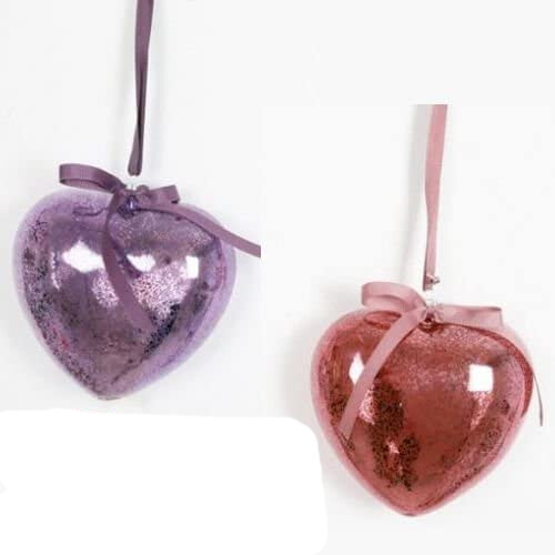 18cm glass hanging heart - 18cm,