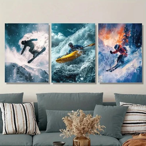 3pcs skiing and - and, kayaking