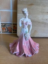 Coalport Ltd Ed Figurine-Flower Ladies Collection -Fairest Lily -Signed In Gold