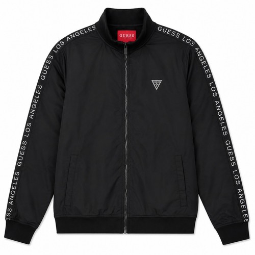 Guess mens black logo sleeve - mens,