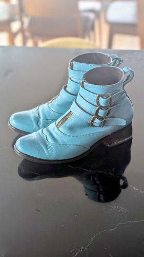 Turquoise winklepicker leather - winklepicker,