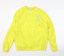 Nike Unisex Yellow Graphic Sweatshirt M Pullover
