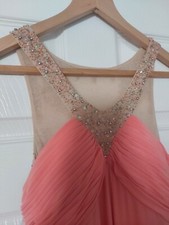 Peach Beaded Embellished Gown