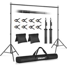 Backdrop Stand 3x2.4m Adjustable Photo Studio Support Kit with Bag EMART