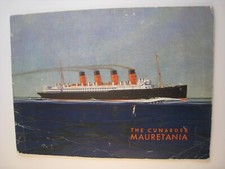 The Cunarder Mauretania Booklet original 1930 ... 11 x 8 in. ... Beautiful Pics.