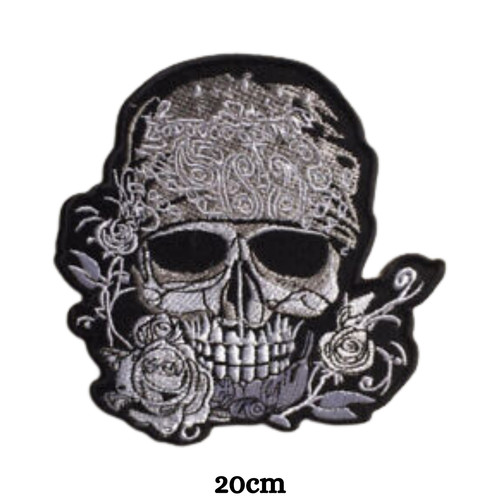Skull flower biker art - skull,