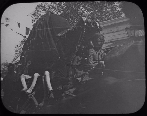 Glass magic lantern slide - magic,