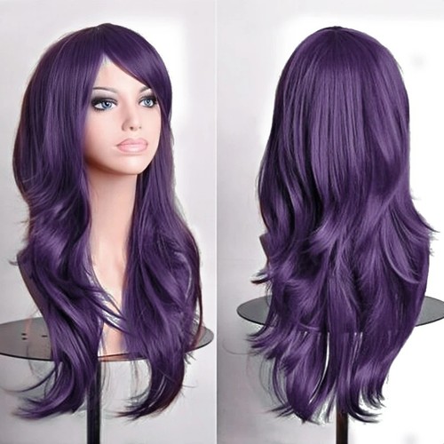 Long wavy synthetic wig - wavy,
